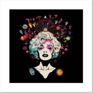 Marilyn Monroe Psychedelic Posters and Art